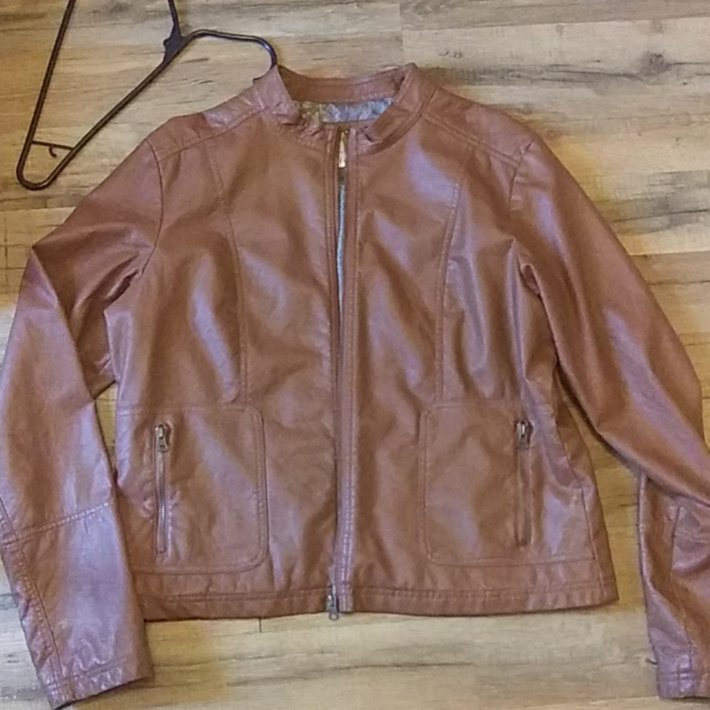 Faux leather jacket